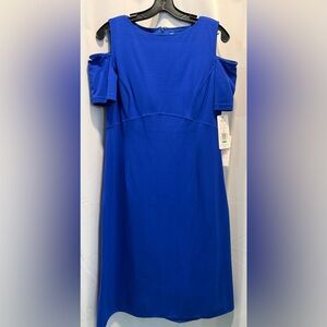 Nue by Shani Royal Blue Cold Shoulder Mini Dress